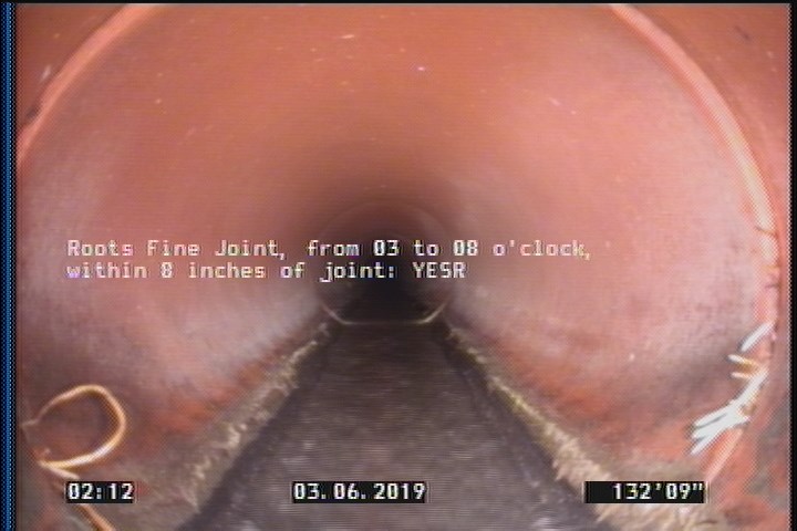 Roots Fine Joint, from 03 to 08 o'clock, within 8 inches of joint: YESR