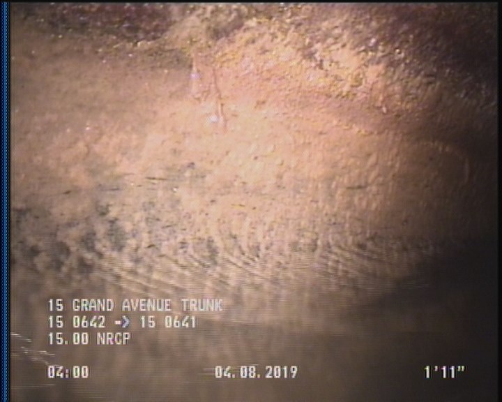 Deposits Attached Grease, 5 %of cross sectional area, from 03 to 09 o'clock, , within 8 inches of joint: YES, Start
