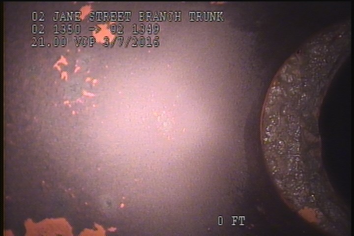 Upstream Manhole, Survey Begins - 3:05AM = ABANDONED MH = CAPPED
