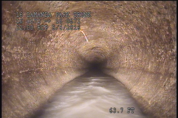 Upstream Manhole, Survey Begins - POST ROOT EVALUATION ONLY