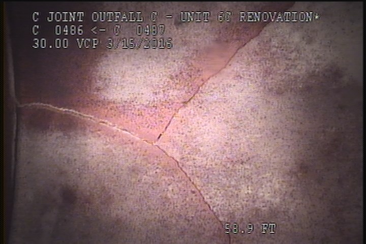 Crack Multiple, from 10 to 01 o'clock, within 8 inches of joint: YES