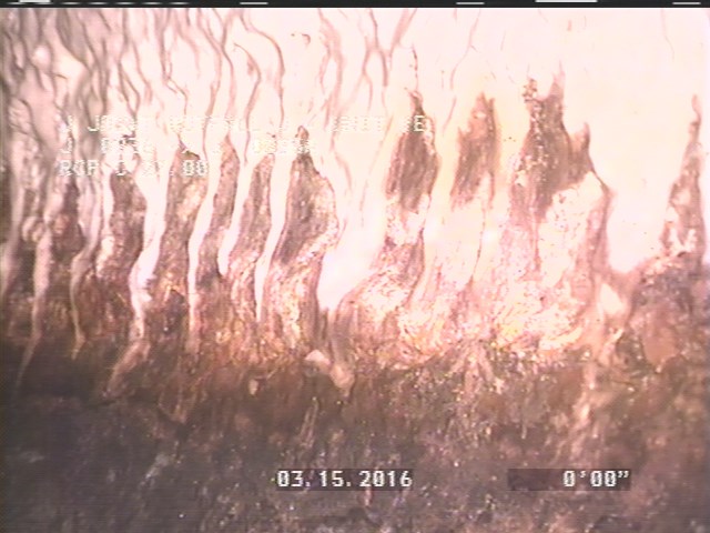 Surface Spalling, from 08 to 04 o'clock, within 8 inches of joint: YES, Start - PEELING BLISTERING LAITANCE COAT UNDER MAG COAT