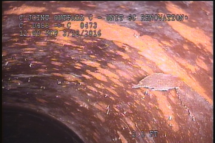 Surface Spalling, from 10 to 02 o'clock, within 8 inches of joint: NO