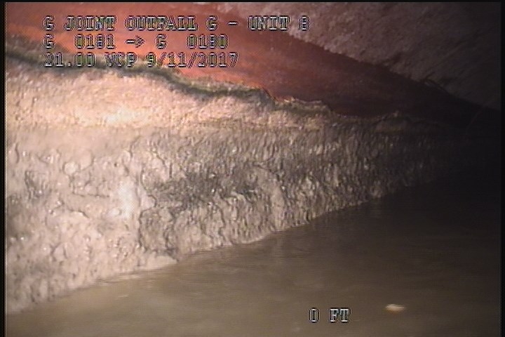Deposits Attached Grease, 5 %of cross sectional area, from 02 to 10 o'clock, , within 8 inches of joint: YES, Start