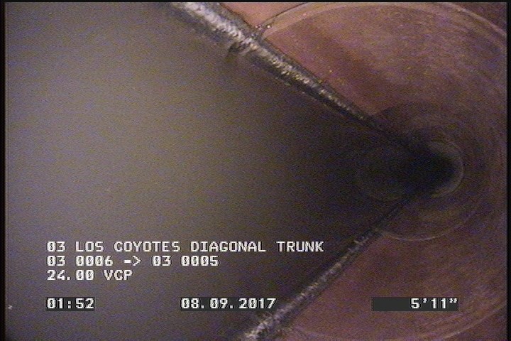Deposits Attached Grease, 5 %of cross sectional area, from 04 to 08 o'clock, , within 8 inches of joint: YES, Start
