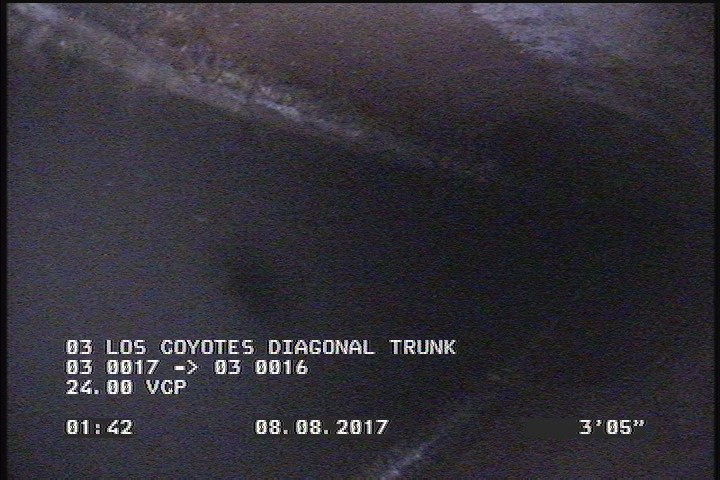 Deposits Attached Grease, 5 %of cross sectional area, from 04 to 08 o'clock, , within 8 inches of joint: YES, Start