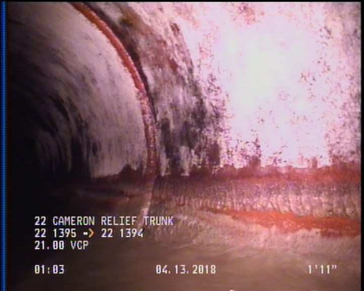 Deposits Attached Grease, 5 %of cross sectional area, from 04 to 08 o'clock, , within 8 inches of joint: YES, Start