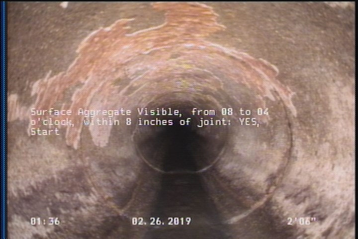 Surface Aggregate Visible, from 08 to 04 o'clock, within 8 inches of joint: YES, Start