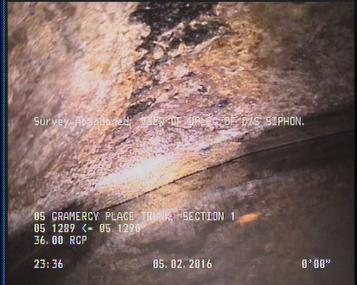 Survey Abandoned - VIEW OF UPLEG OF D/S SIPHON.