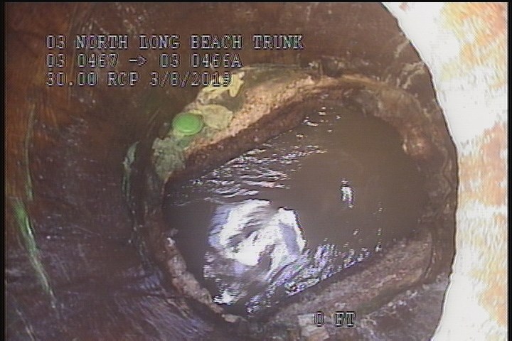 Upstream Manhole, Survey Begins - 8:52 AM