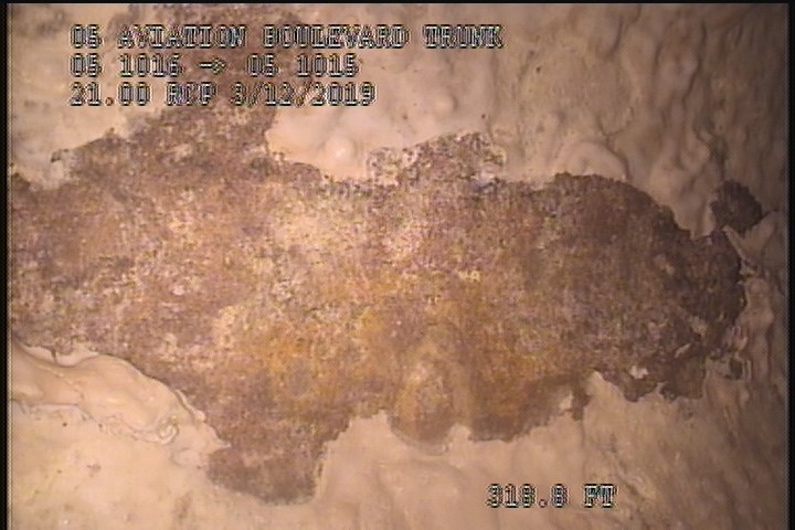 Surface Spalling, from 11 to 01 o'clock, within 8 inches of joint: NO - BLISTERING PEELING CONCRETE