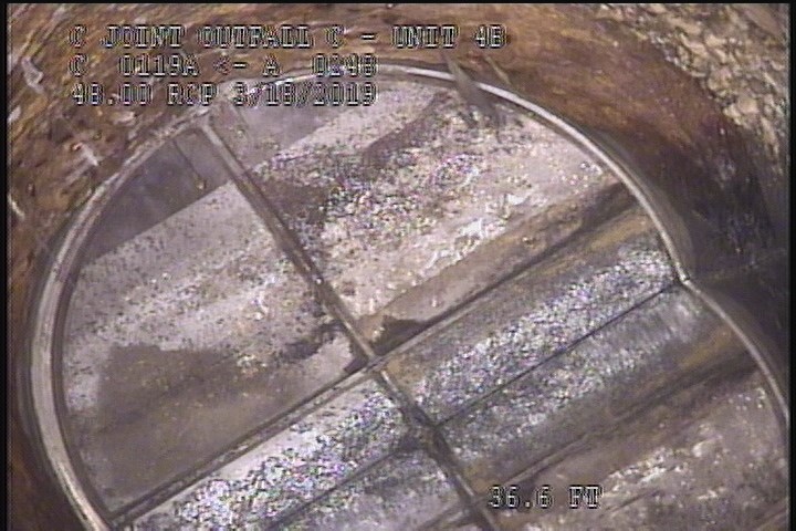 Upstream Manhole, Survey Ends - 2:35AM - ZOOM 36'
