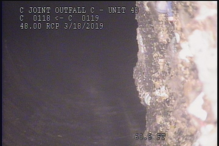 Upstream Manhole, Survey Ends - 3:40AM-ZOOM APPOX 60'