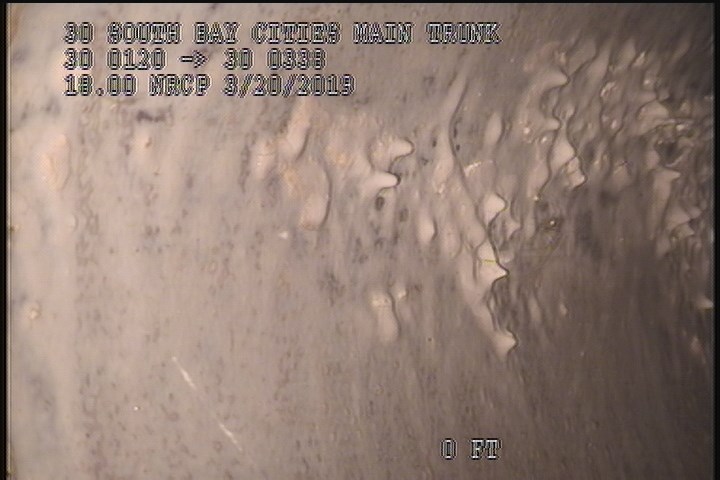 General Observation - WHITE COATING ON PIPE START