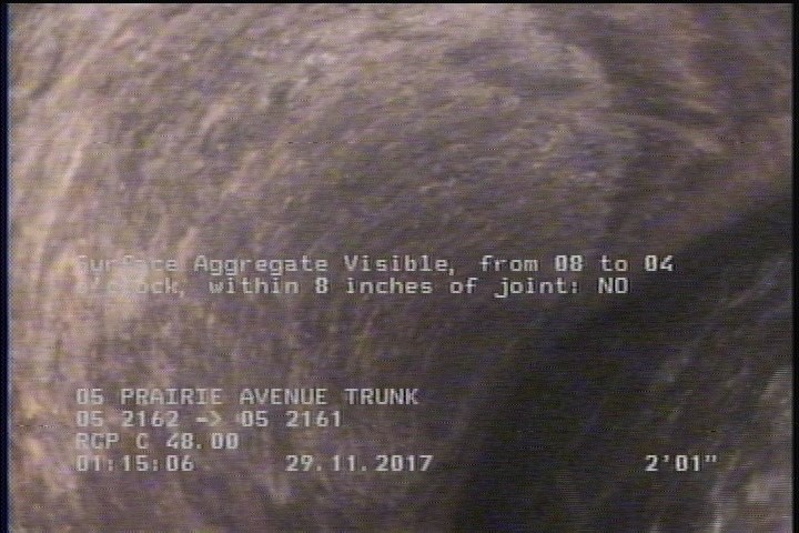 Surface Aggregate Visible, from 08 to 04 o'clock, within 8 inches of joint: NO