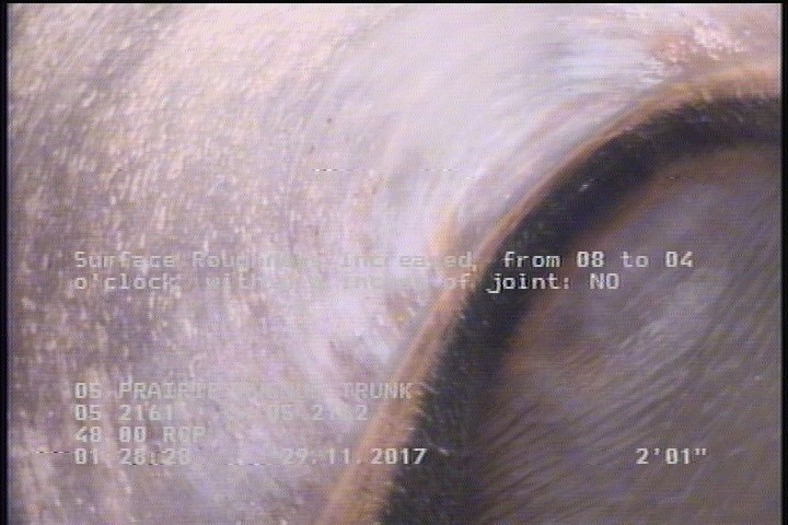 Surface Roughness Increased, from 08 to 04 o'clock, within 8 inches of joint: NO