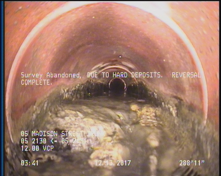 Survey Abandoned - DUE TO HARD DEPOSITS. REVERSAL COMPLETE.
