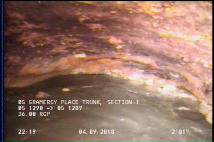 Survey Abandoned - VIEW OF THE D/S SIPHON FROM THE U/S MH