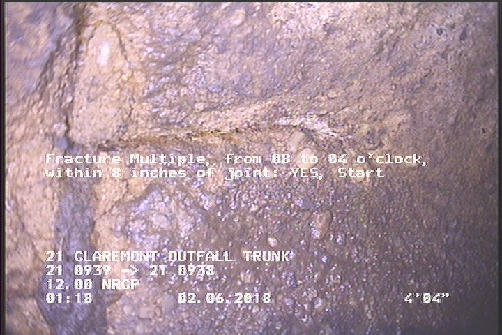 Fracture Multiple, from 08 to 04 o'clock, within 8 inches of joint: YES, Start
