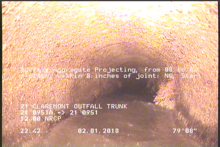 Surface Aggregate Projecting, from 08 to 04 o'clock, within 8 inches of joint: NO, Start