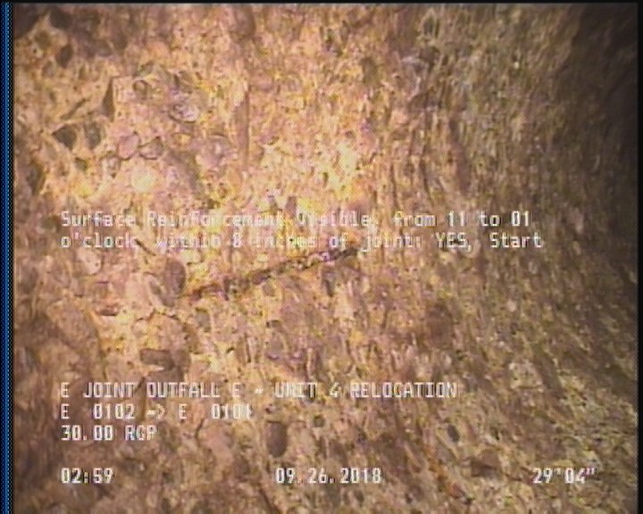 Surface Reinforcement Visible, from 11 to 01 o'clock, within 8 inches of joint: YES, Start