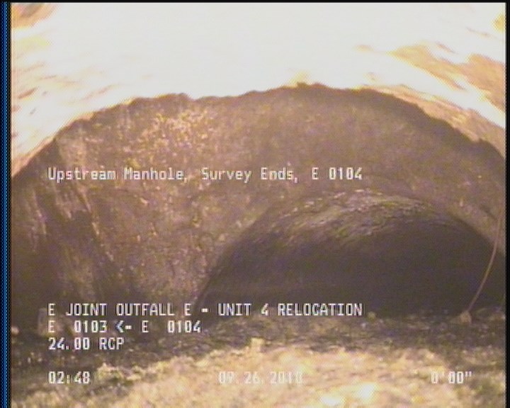 Upstream Manhole, Survey Ends - E 0104
