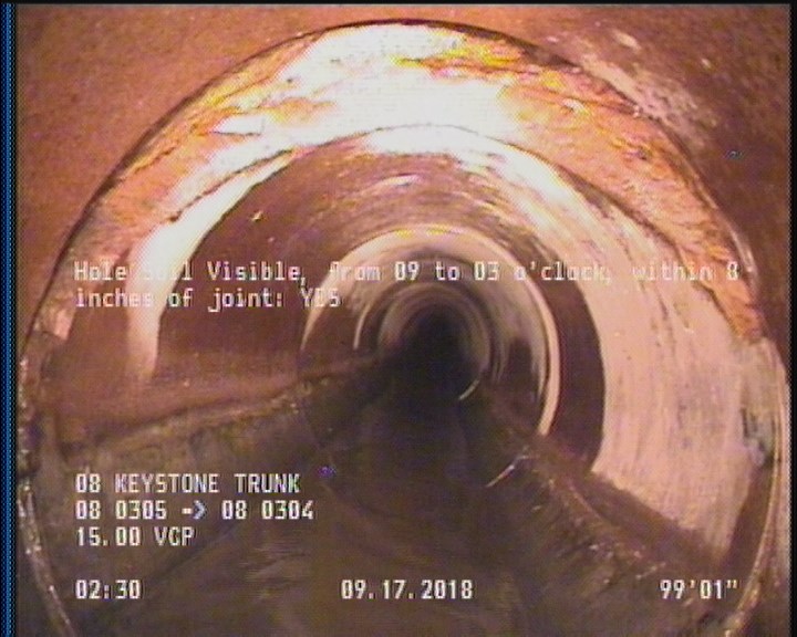 Hole Soil Visible, from 09 to 03 o'clock, within 8 inches of joint: YES
