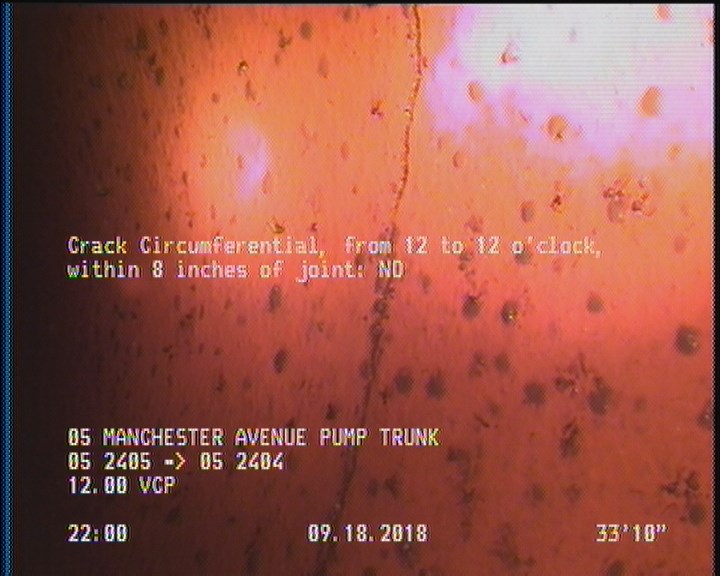 Crack Circumferential, from 12 to 12 o'clock, within 8 inches of joint: NO