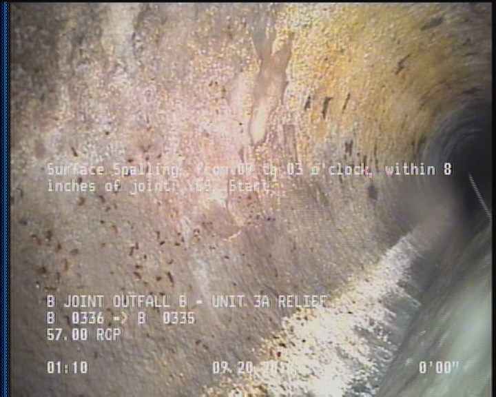 Surface Spalling, from 09 to 03 o'clock, within 8 inches of joint: YES, Start