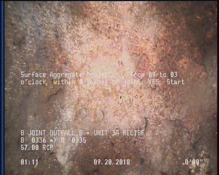 Surface Aggregate Projecting, from 09 to 03 o'clock, within 8 inches of joint: YES, Start