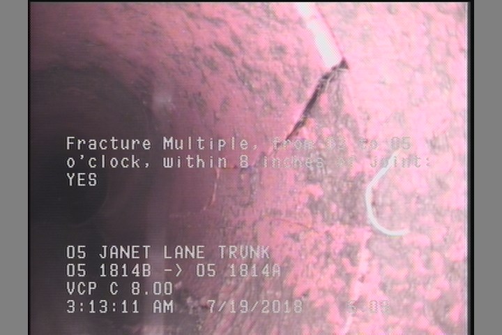 Fracture Multiple, from 03 to 05 o'clock, within 8 inches of joint: YES
