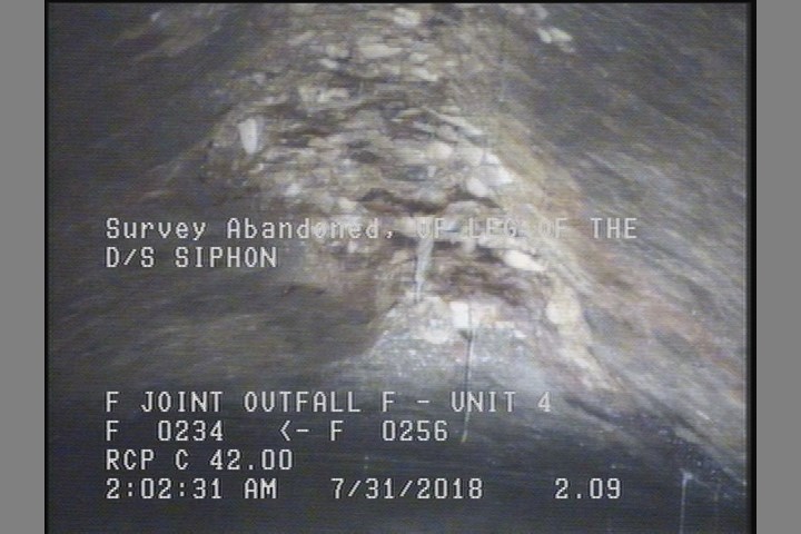 Survey Abandoned - UP LEG OF THE D/S SIPHON