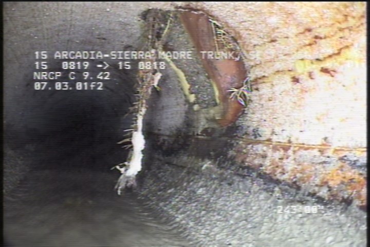 Roots Fine Connection, at 01 o'clock, within 8 inches of joint: NO