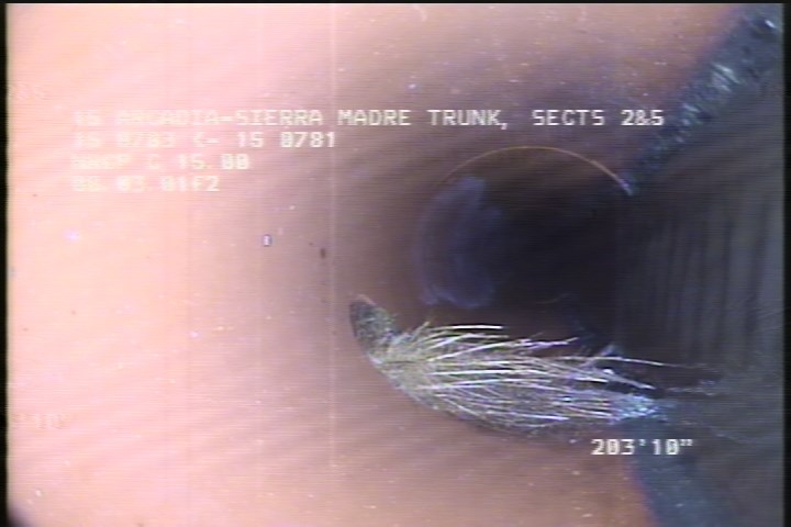 Roots Fine Connection, at 10 o'clock, within 8 inches of joint: NO