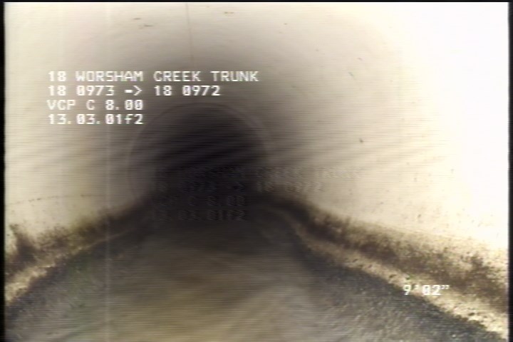 Deposits Attached Grease, 5 %of cross sectional area, from 04 to 08 o'clock, , within 8 inches of joint: YES, Start