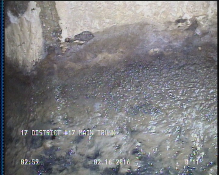 Deposits Attached Grease, 5 %of cross sectional area, from 03 to 09 o'clock, , within 8 inches of joint: YES, Start