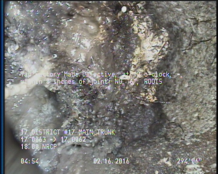 Tap Factory Made Defective, at 12 o'clock, -, within 8 inches of joint: NO, 6" - ROOTS