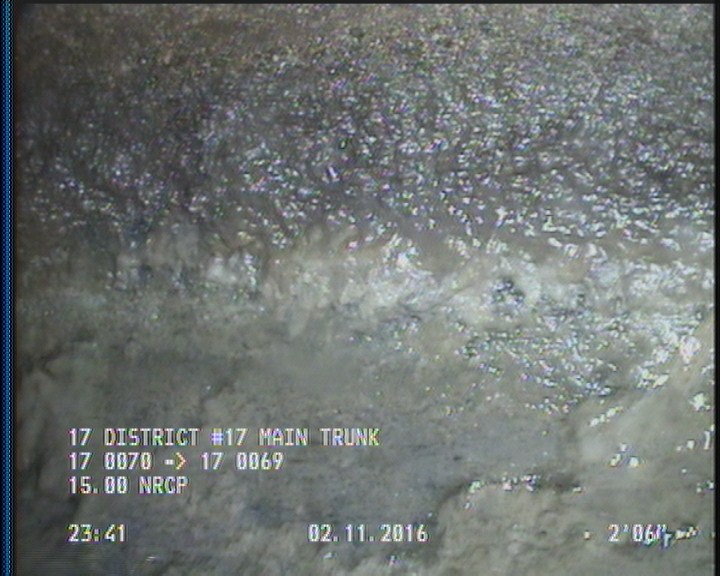 Deposits Attached Grease, 5 %of cross sectional area, from 04 to 08 o'clock, , within 8 inches of joint: YES, Start