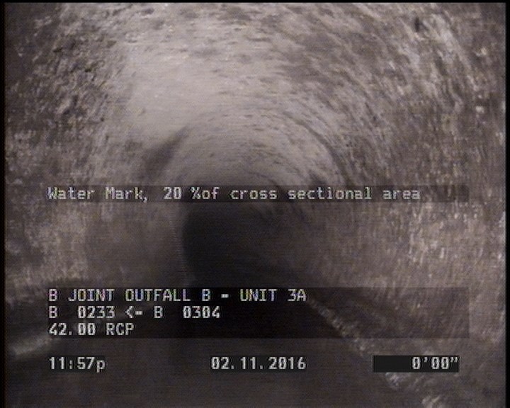 Water Mark, 20 %of cross sectional area