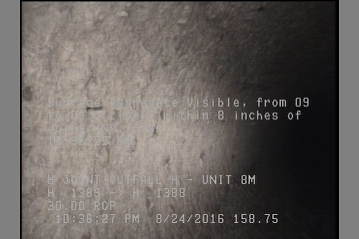 Surface Aggregate Visible, from 09 to 03 o'clock, within 8 inches of joint: NO, Start