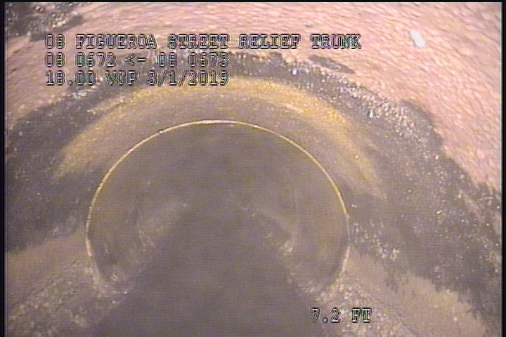 Downstream Manhole, Survey Begins - 9:11 AM