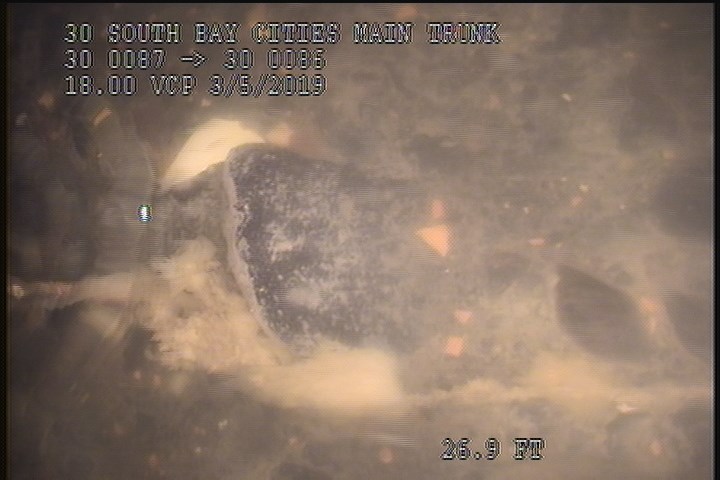 Deposits Settled Other, 5 %of cross sectional area, from 05 to 07 o'clock, , within 8 inches of joint: YES, Start - ROCKS SLUDGE