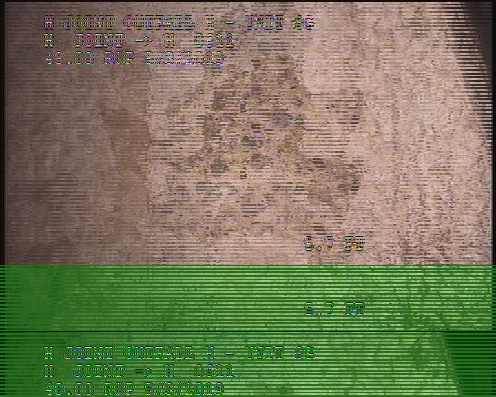 Surface Aggregate Visible, from 09 to 11 o'clock, within 8 inches of joint: NO - SEVERE AGG