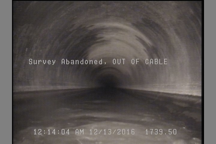 Survey Abandoned - OUT OF CABLE