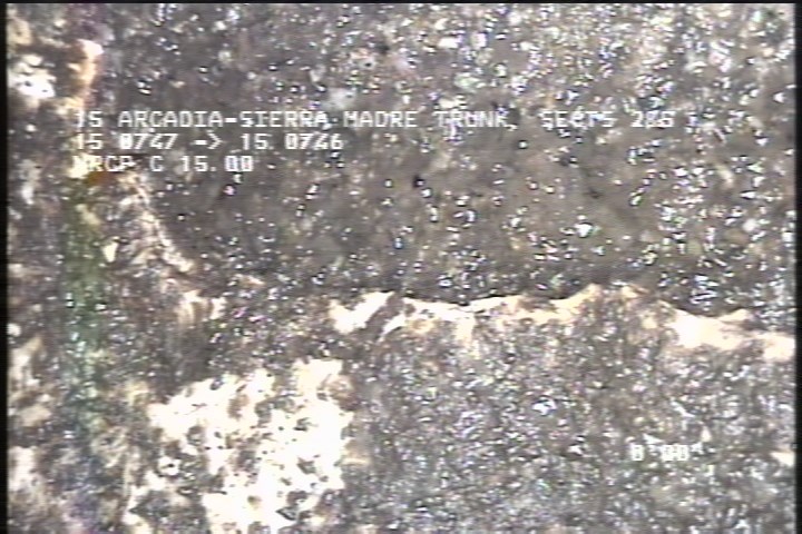 Surface Spalling, from 09 to 03 o'clock, within 8 inches of joint: YES, Start - PEELING CONCRETE SEVERE AGG ATT ACHED