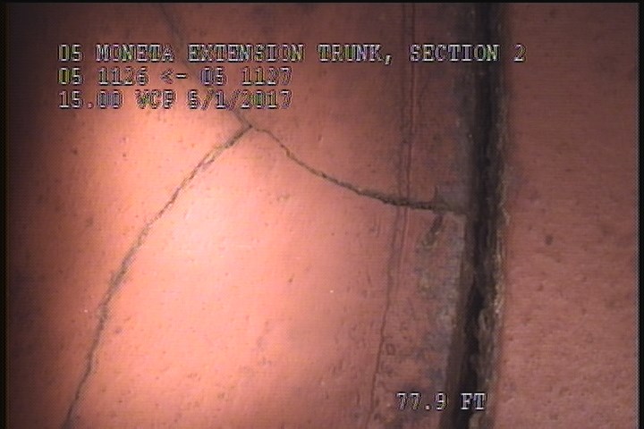 Crack Multiple, from 08 to 04 o'clock, within 8 inches of joint: YES