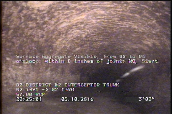 Surface Aggregate Visible, from 08 to 04 o'clock, within 8 inches of joint: NO, Start