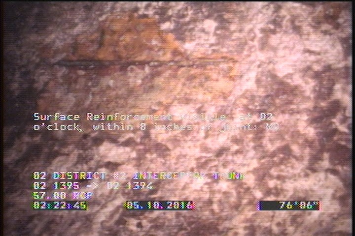 Surface Reinforcement Visible, at 02 o'clock, within 8 inches of joint: NO
