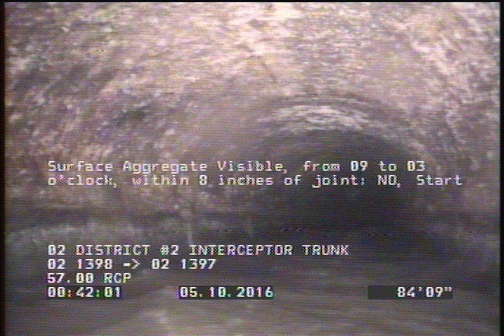 Surface Aggregate Visible, from 09 to 03 o'clock, within 8 inches of joint: NO, Start