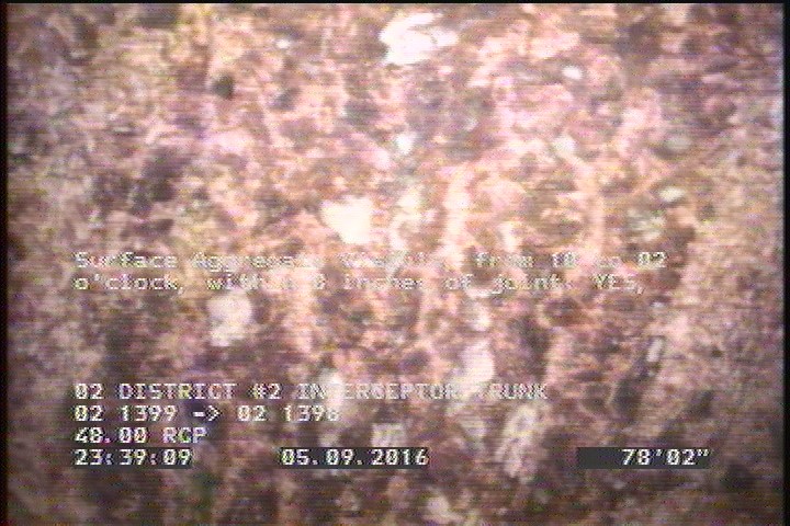 Surface Aggregate Visible, from 10 to 02 o'clock, within 8 inches of joint: YES, Start